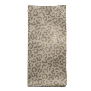 Brown Leopard Print Cloth Napkin