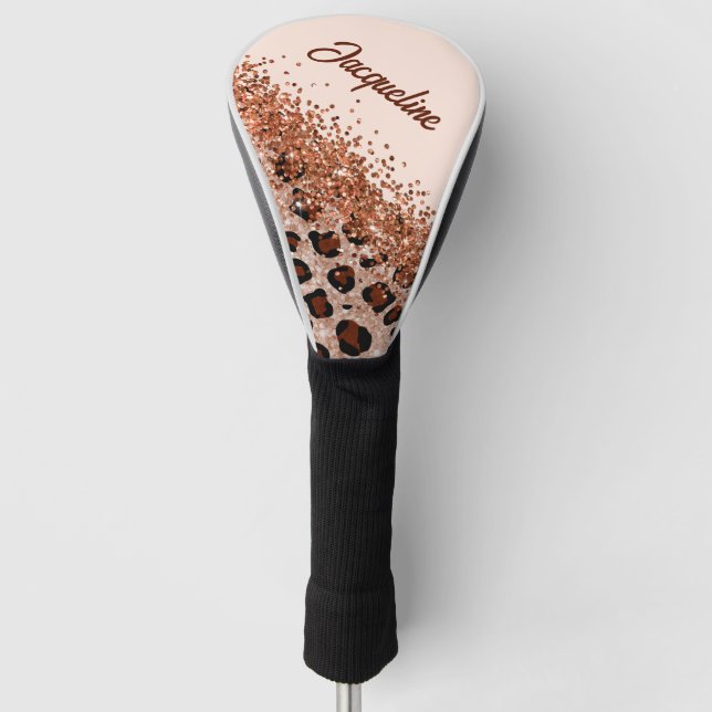 Brown Leopard Print Golf Head Cover (Front)
