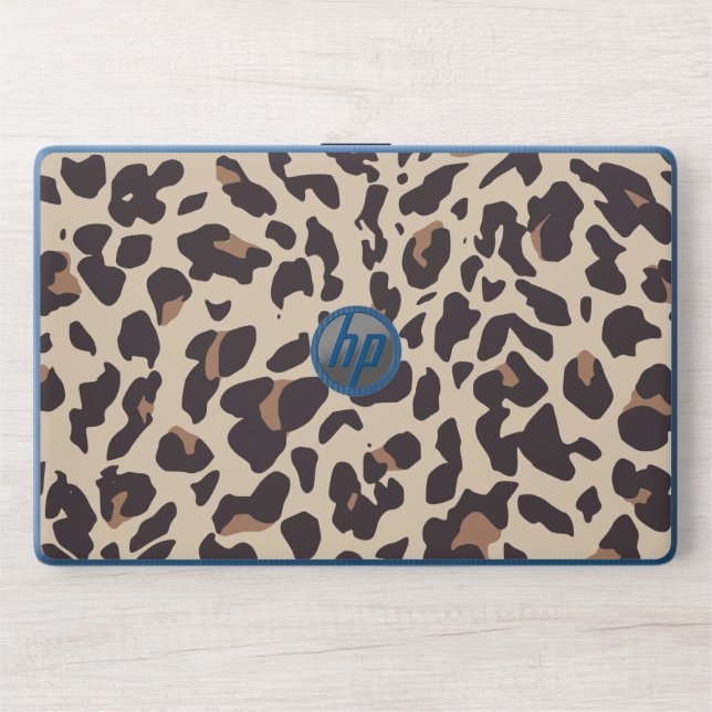 Brown Leopard Print HP Laptop Skin (Front)