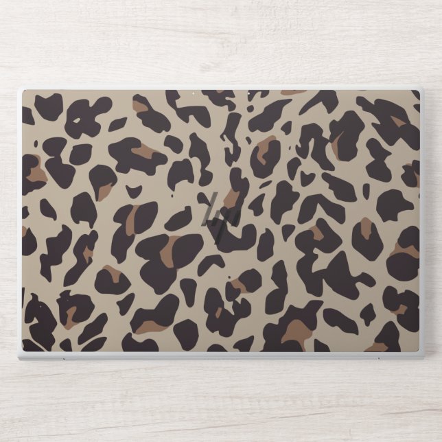 Brown Leopard Print HP Laptop Skin (Front)