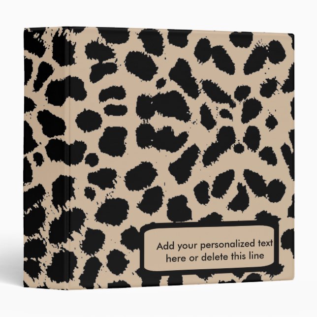 Brown Leopard Print  Keepsake Album Binder (Front/Spine)