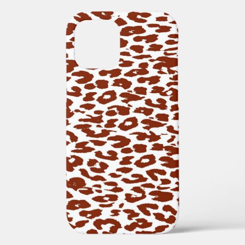 Brown Leopard Print Skin iPhone 12 Pro Case