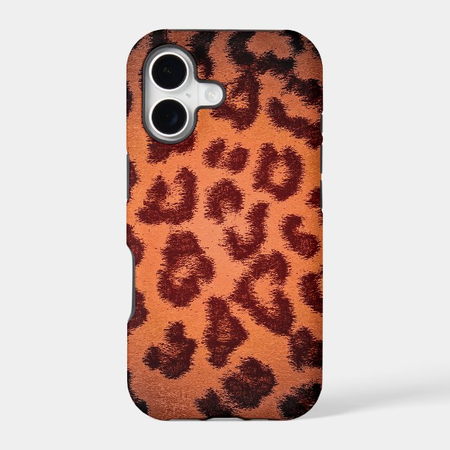Brown Leopard Print Skin Iphone Case (Back)