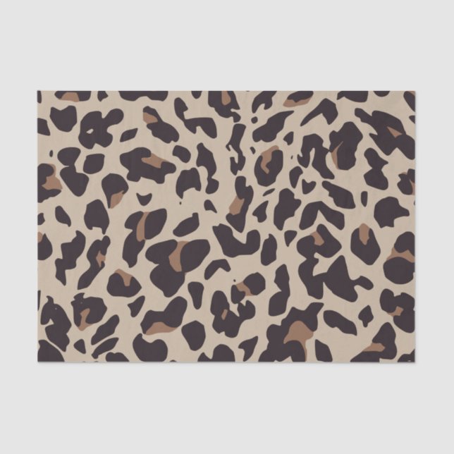 Brown Leopard Print Tissue Paper (Front)