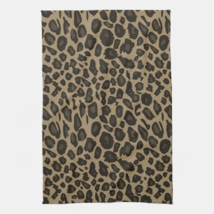 Brown Leopard Print Towel