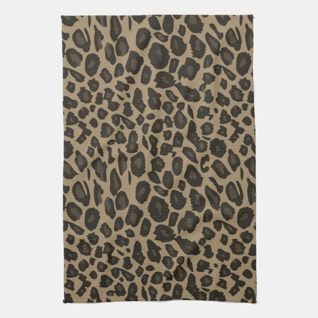 Brown Leopard Print Towel (Vertical)