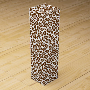 Brown Leopard Print Wine Box