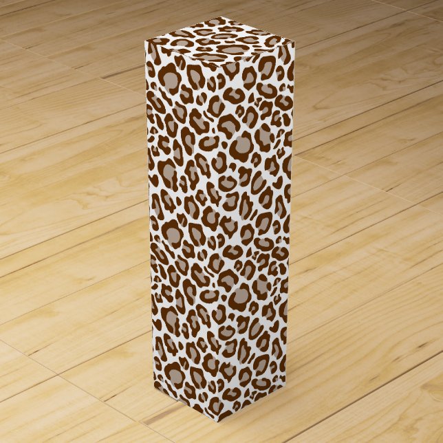 Brown Leopard Print Wine Box (Front)
