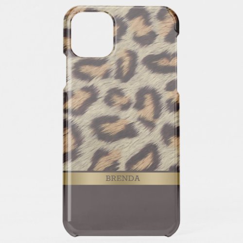 Brown leopard spots pattern fur texture iPhone 11 pro max case