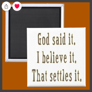 Brown Letters God Said It Magnet