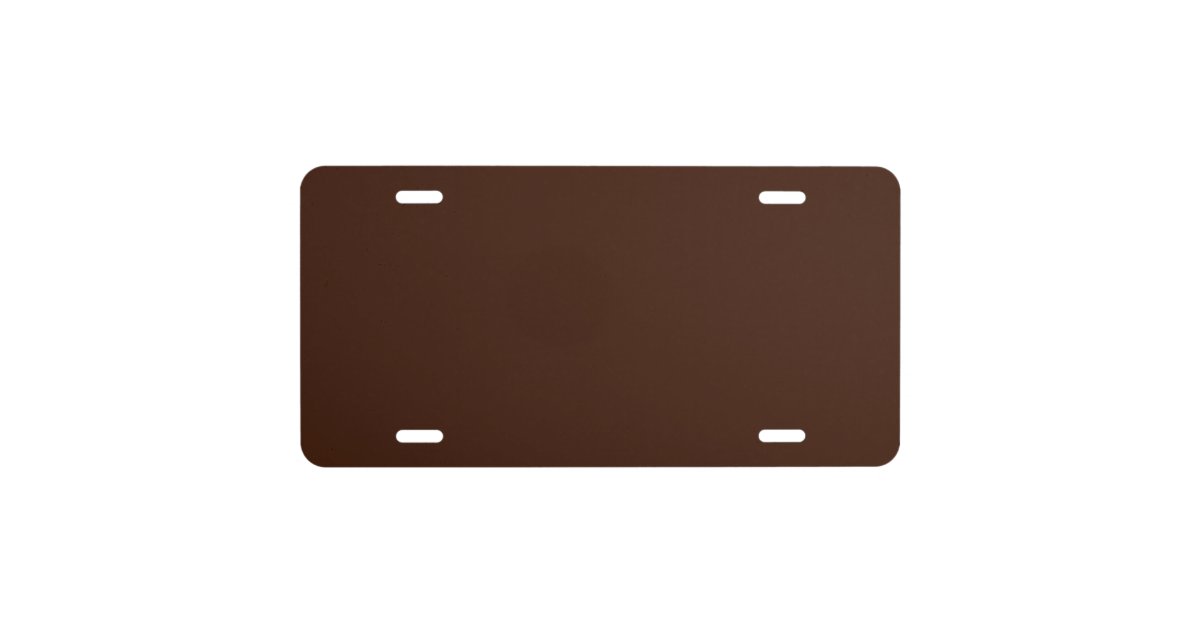“Brown” License Plate | Zazzle