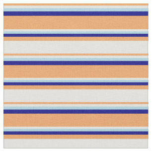 Brown, Light Cyan, Light Blue, and Blue Pattern Fabric