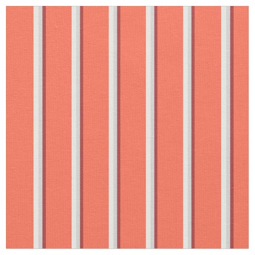 Brown, Light Gray, White, and Red Lines Pattern Fabric