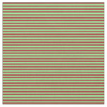 [ Thumbnail: Brown & Light Green Colored Striped/Lined Pattern Fabric ]