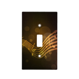Brown Lights Music Notes Light Switch Cove Cover