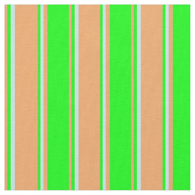 Brown, Lime & Turquoise Pattern Fabric (Close Up)