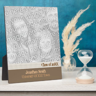 Brown Lined Graduation Plaque