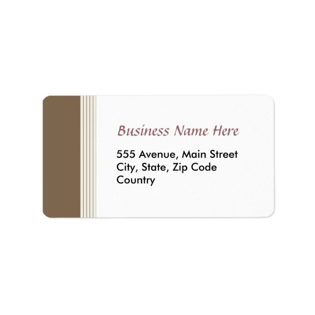 Brown Lined Label (Front)