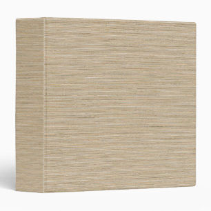 Brown Linen Fabric Texture Simple Blank 3 Ring Binder