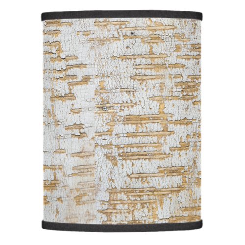 Brown Linen Faux Birchbark  Lamp Shade