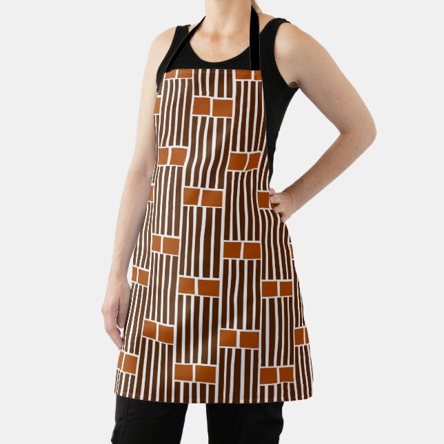 Brown Lines and Boxes  Apron (Insitu)