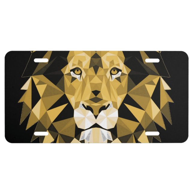 Brown Lion License Plate (Front)