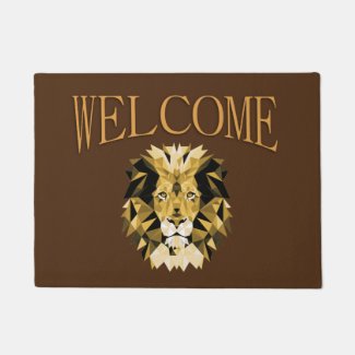 Brown Lion Welcome Doormat