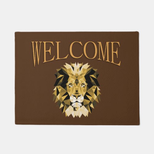 Brown Lion Welcome Doormat
