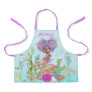 Brown Little Mermaid Under the Sea All-Over Print Apron