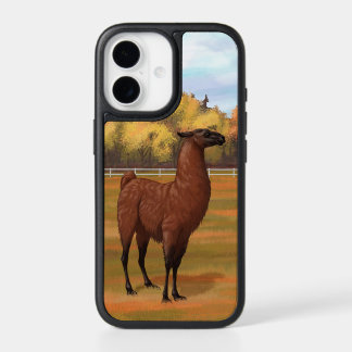 Brown Llama in Autumn Farm Pasture iPhone 17 Case