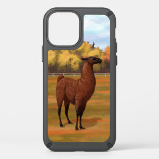 Brown Llama in Autumn Farm Pasture Speck iPhone 12 Case