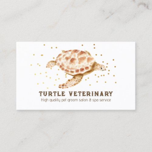 Brown Loggerhead Sea Turtle Caretta Business Card