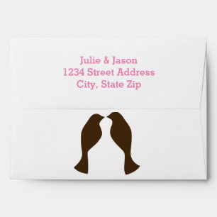 Brown Love Birds - Envelope