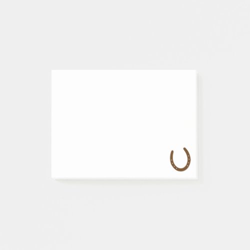 Brown Lucky Horseshoe Post_it Notes