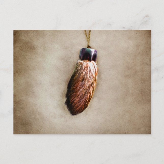 Brown Lucky Rabbit's Foot Postcard (Front)