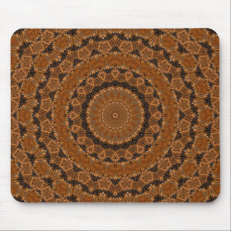 Brown Mandala Wheel Mouse Pad