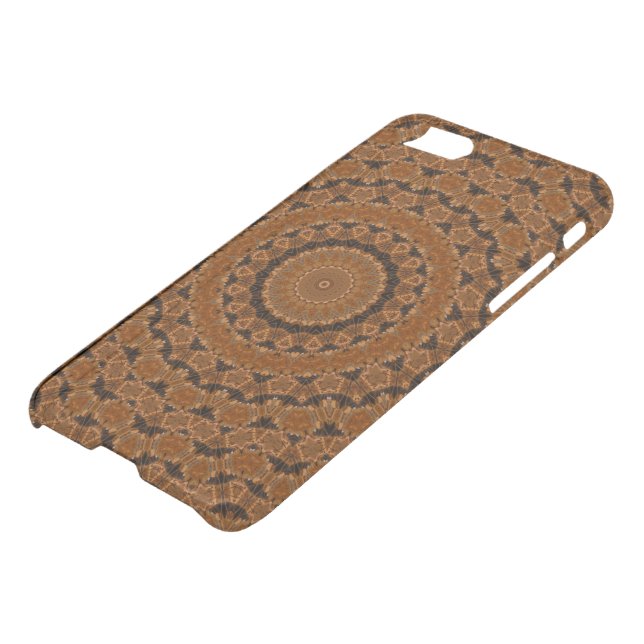 Brown Mandala Wheel... Uncommon iPhone Case (Bottom)