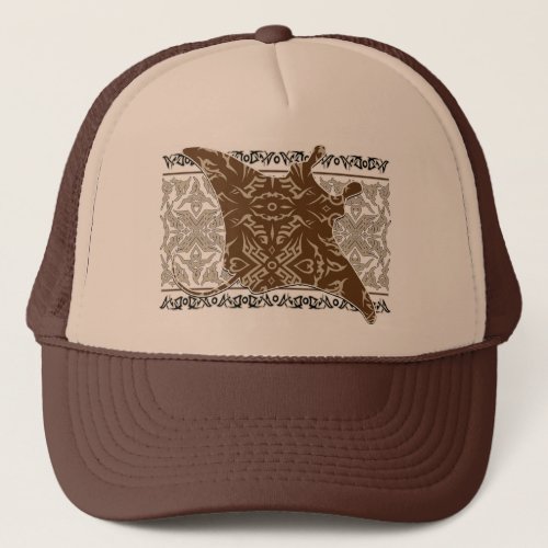 Brown_Manta_Ray_Tribal Trucker Hat