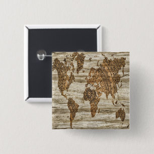 Brown map of the world print button