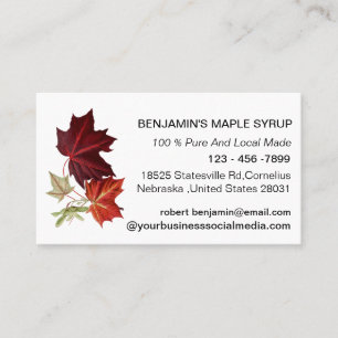 Brown Maple Leaf Business Card