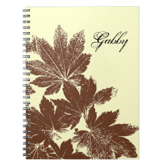 Brown Maple Leaf Stamp Notebook