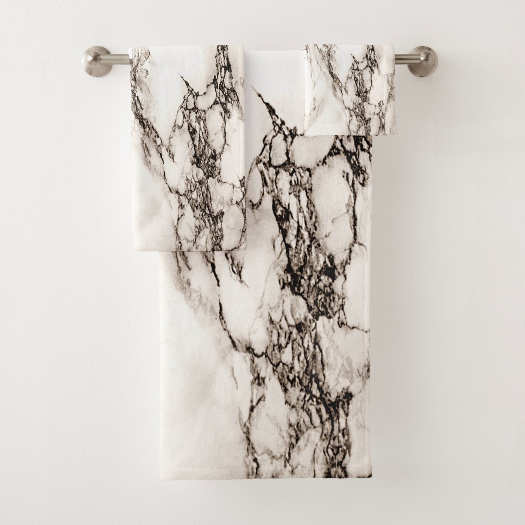 Brown Marble Bath Towel Set Zazzle