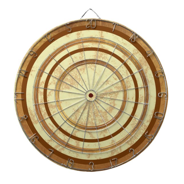 Brown Marble Design Custom Regulation Dart Board (Front)