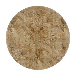 Brown Marble Fossil Look Cutting Board