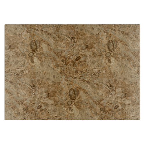 Brown Marble Fossil Look Cutting Board