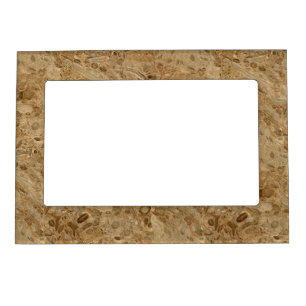 Brown Marble Fossil Look Magnetic Frame