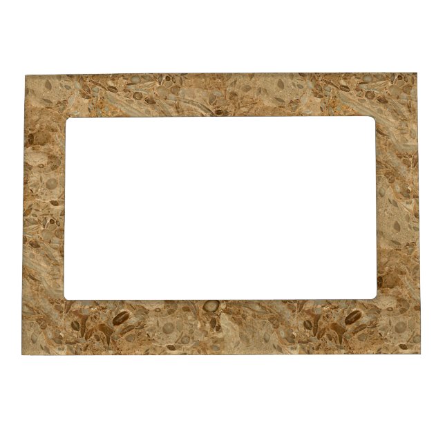 Brown Marble Fossil Look Magnetic Frame (Front)