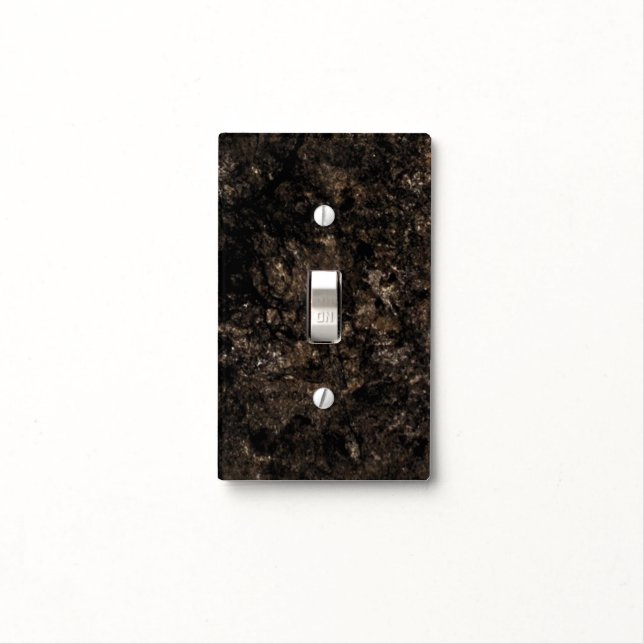 Brown Marble Light Switch Cover (In Situ)