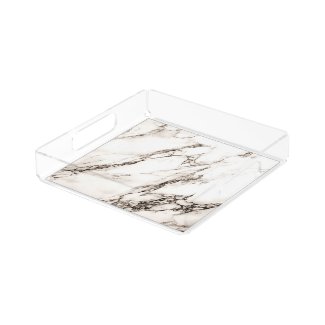 Brown Marble Look Acrylic Tray