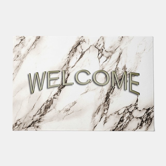 Brown Marble Look Doormat (Front)